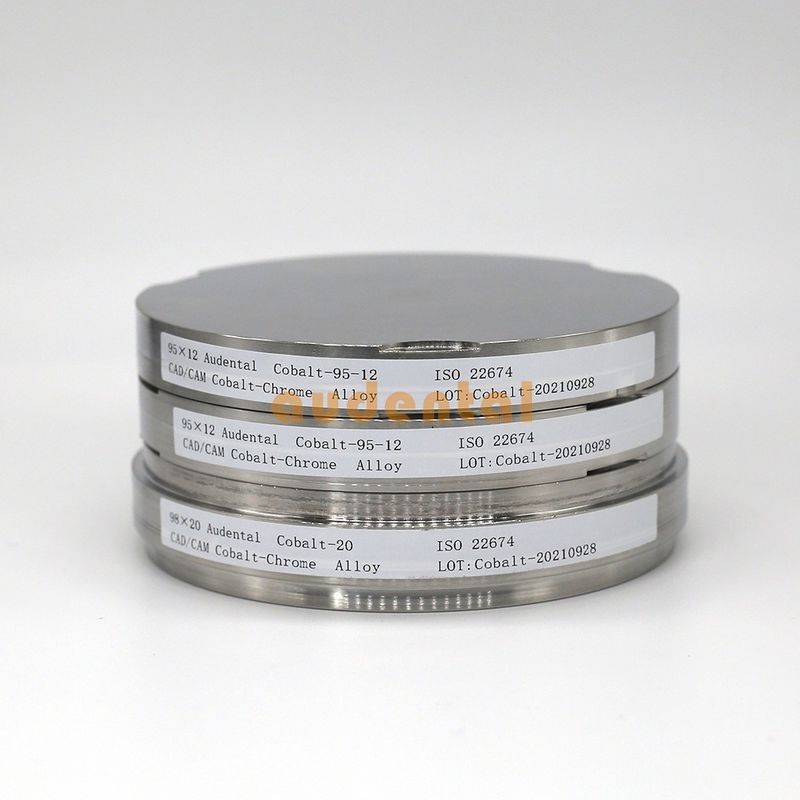 Audental CoCr Block Disc Dental Cobalt Chrome Alloy Disc per il sistema di fresatura CAD CAM