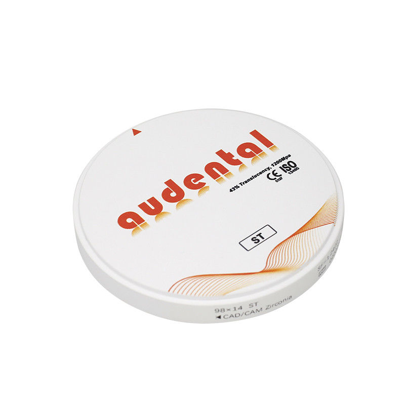 Blocco in zirconio dentale ST/DST CAD CAM a forma di D 95mm per corone solide complete CE