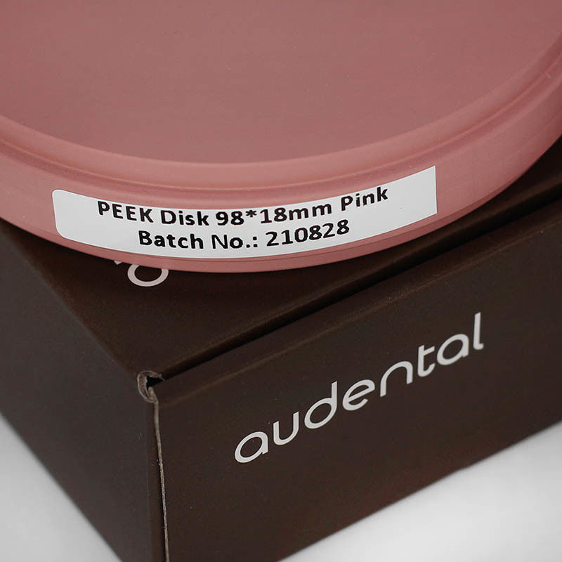 Audental 98*10mm-25mm PMMA a colori chiari Blocchi Dischi Materiale di laboratorio dentale Resina Dischi CAD CAM Dental PMMA