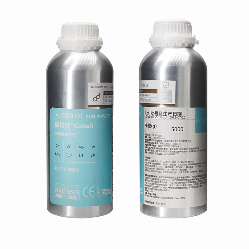 Dental Selective Laser Melting 3D Print Cobalt SLM Powder Standard di sicurezza GB/T 18830-2009