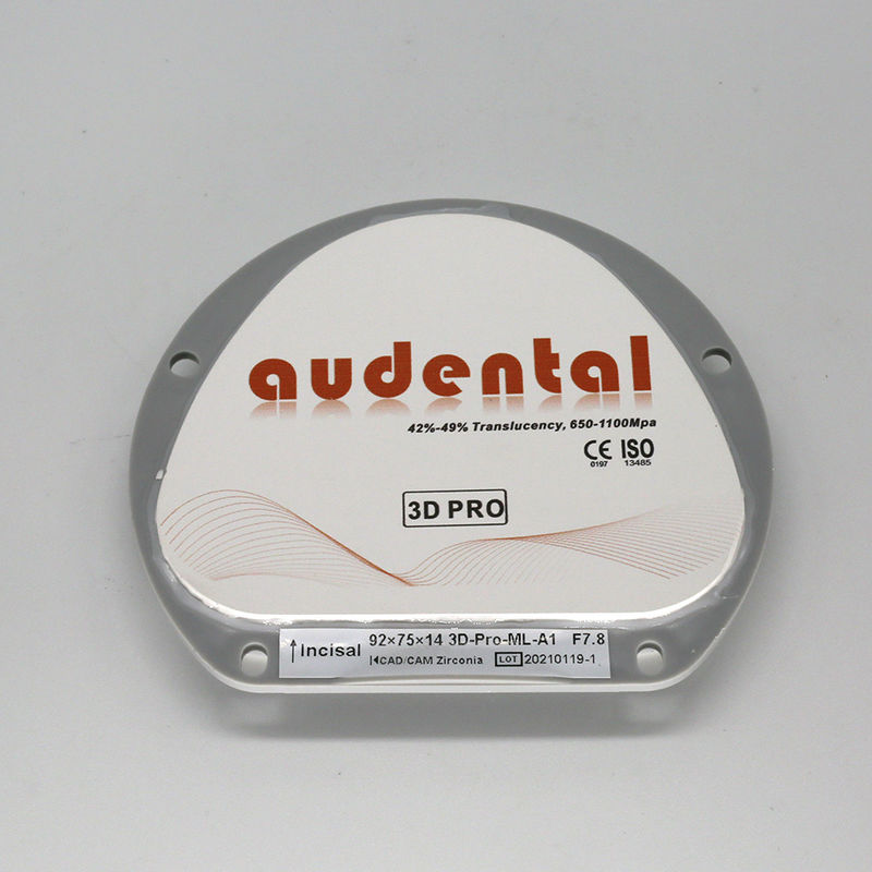 3D Pro Zirconia Dental Bianco CAD CAM Blocco 98/95/92mm Sistema aperto CE