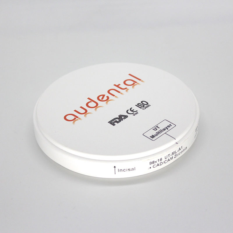 12-25 mm di spessore Multilayer Zirconia Blocco con resistenza 600Mpa UT ML Yttria stabilizzato Zirconia
