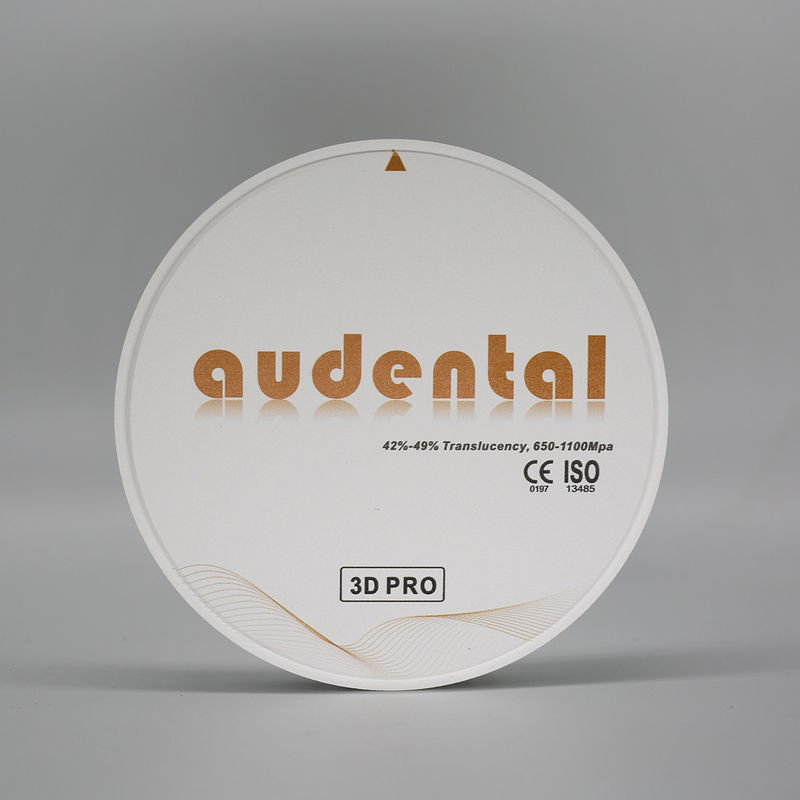 650-1100Mpa Dental Zirconia Block Vita16 Bleach4 Color OEM/ODM Disponibile