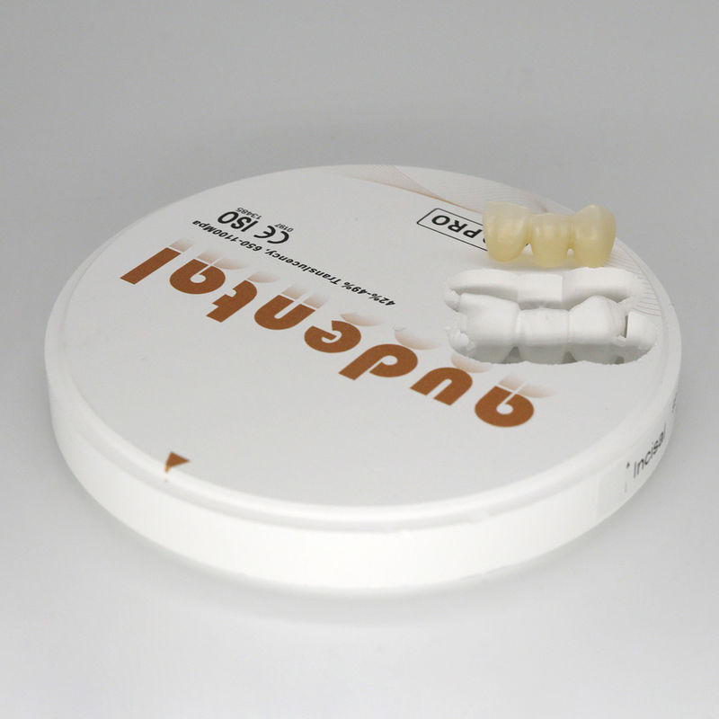 650-1100Mpa Dental Zirconia Block Vita16 Bleach4 Color OEM/ODM Disponibile