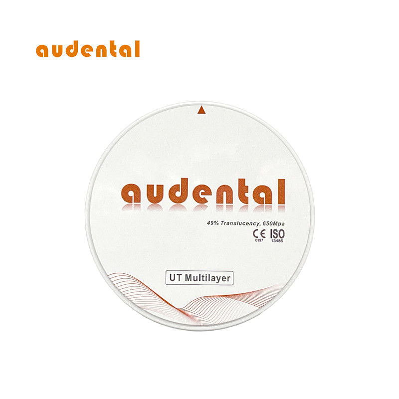 680Mpa blocco di zirconia Con 49% di traslucidità Superficie liscia Vita 16 colore
