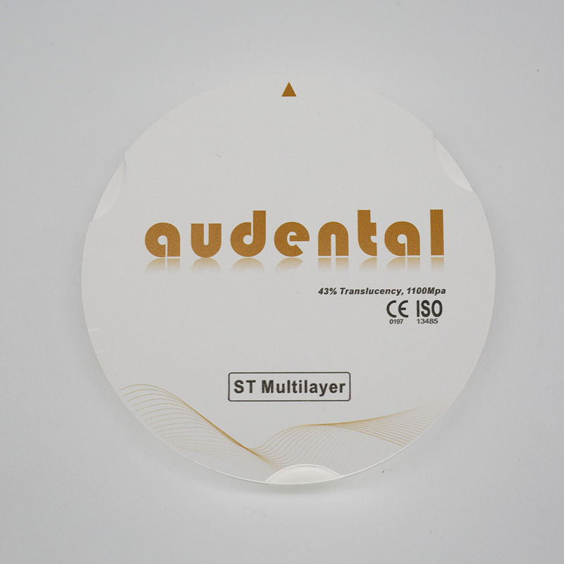14 mm Disco rotondo ST Multilayer Zirconia Blocco Vita 16 Traslucidità a colori