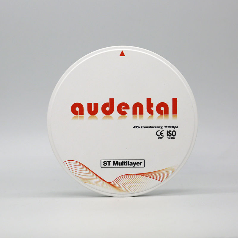 Audental 98 ST/DST Blocco in Zirconia Dentale 1100MPA 43% TRASLUCENZA Colore A1, A2, A3