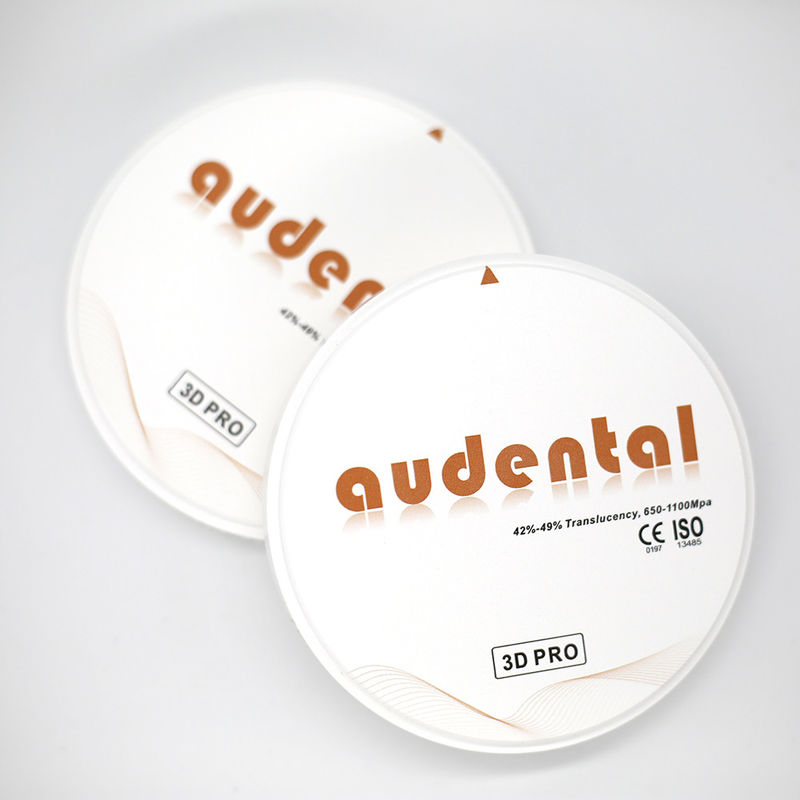 Audental 3D Pro 8 strati Dental Zirconia Disc 98/95/92mm OEM ODM per Consumabili Dentali