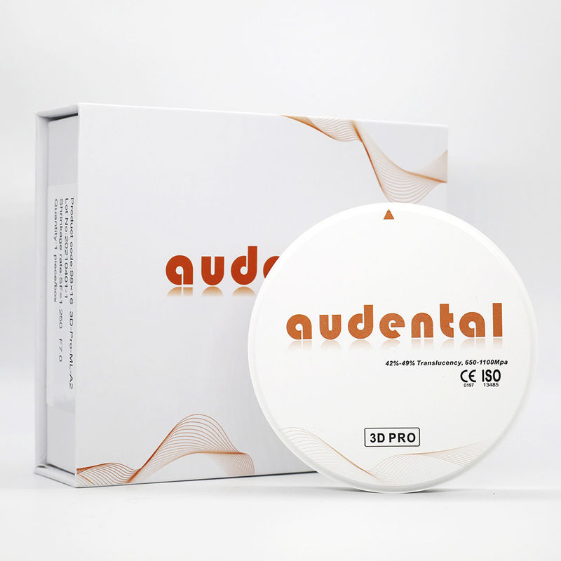 3d Pro CAD CAM Dental Blank Dental Zirconia Disc 98/95/92mm Audental Ce Certificato ISO Standard