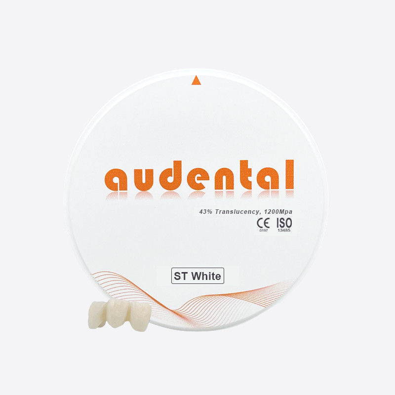 43% Blocco di zirconia dentale ad alta traslucidità con alta resistenza 1200Mpa per la restaurazione dentale