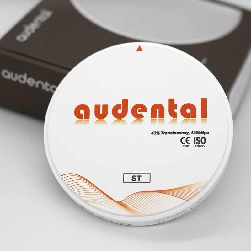 ST Blocco di zirconia dentale bianco con 1200Mpa di alta resistenza e 43% di traslucidità OEM/ODM