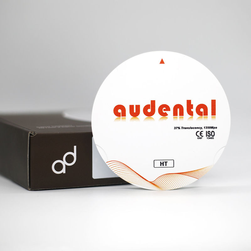 Materiali dentali OEM ODM HT Bianco blocco di fresatura in zirconio Alta resistenza 1350MPa per applicazioni dentali