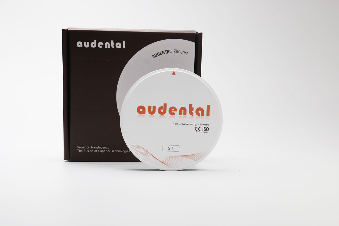 Audental ST/DST Blocchi di zirconia per restauri dentali a arco intero Dischi bianchi bianchi fresatura CAD/CAM Materiale di laboratorio D forma 95mm