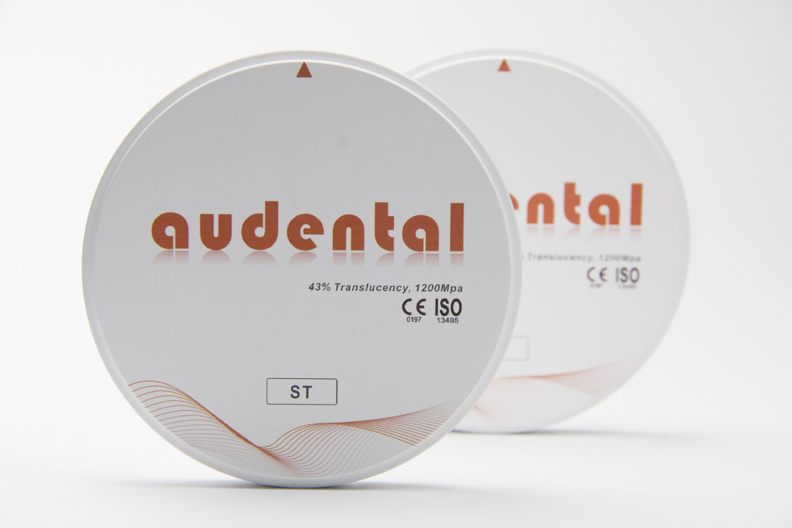 Audental ST/DST Blocchi di zirconia per restauri dentali a arco intero Dischi bianchi bianchi fresatura CAD/CAM Materiale di laboratorio D forma 95mm