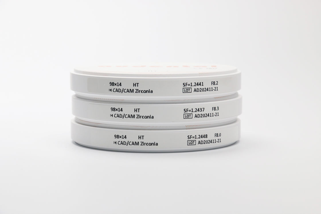 37% Traslucidità Dental Zirconia Blocco Ottenere Perfetta Adattazione ed Estetica in 98/95/92mm Dimensione per Restaurazioni dentali
