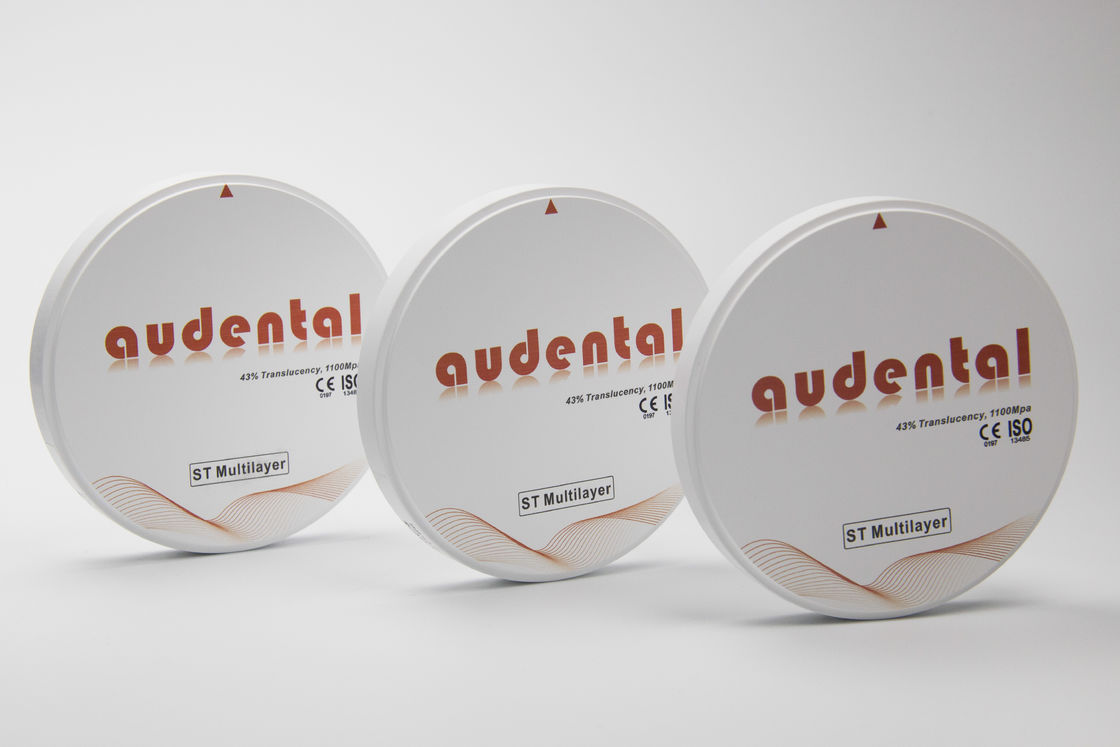 Laboratorio dentale Rapido trattamento ST Multilayer Zirconia in bianco Nessun colore necessario per il restauro