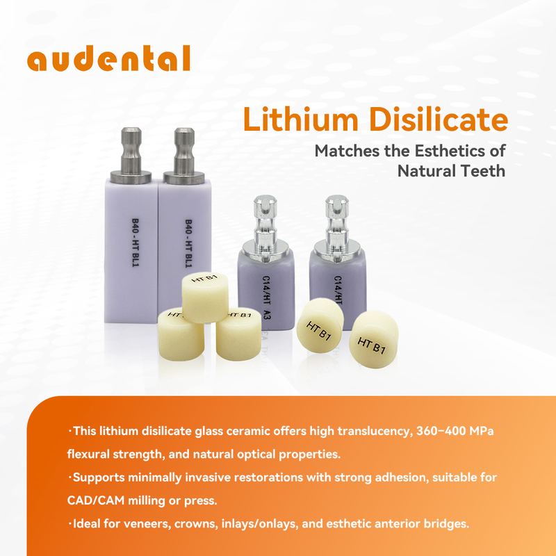 Materiali di laboratorio odontoiatrici vetro ceramica zirconia blocco di litio dissilicato blocco ingot per la restaurazione dentale