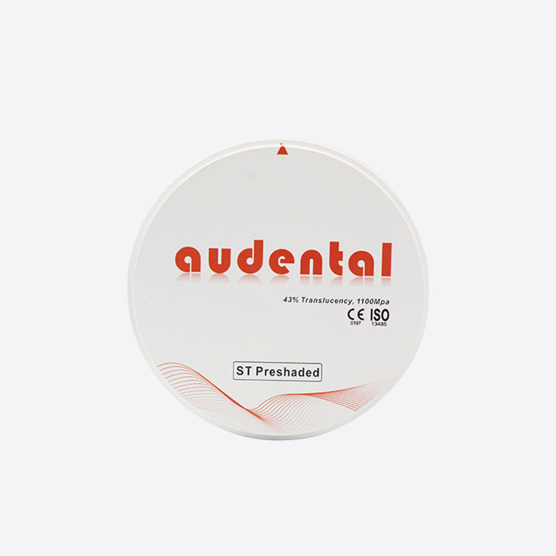 Blocco di zirconia pre-ombreggiato ad alta traslucidità e resistenza per restauri dentali estetici naturali e casse a contorno completo