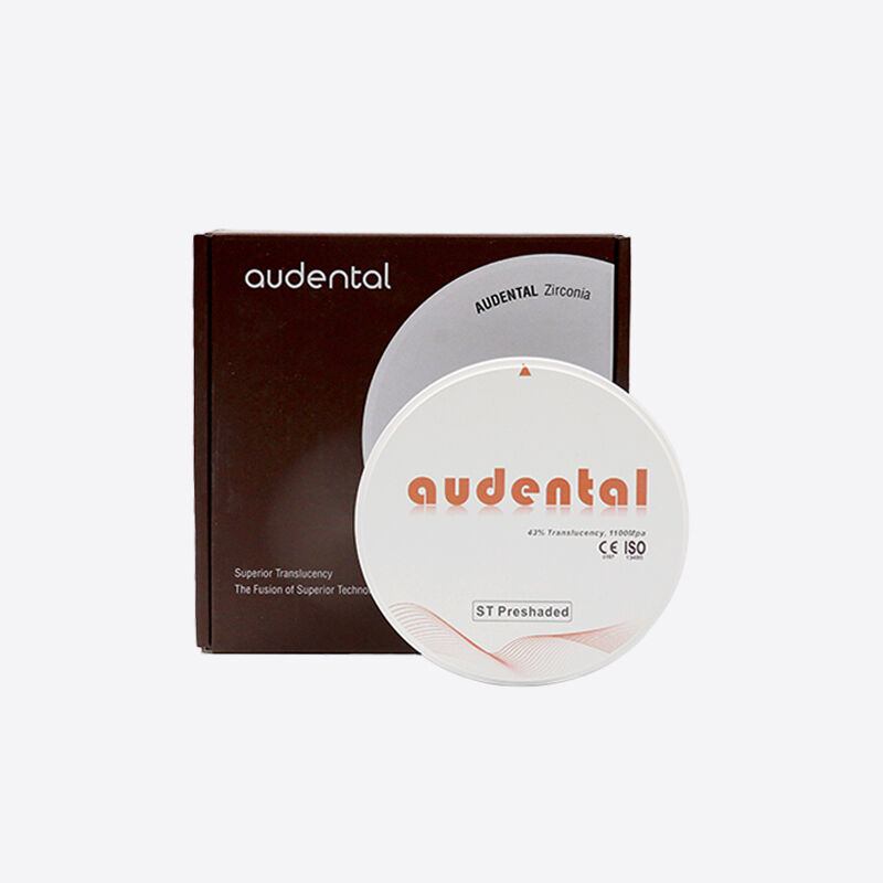 Blocco di zirconia pre-ombreggiato con tonalità VITA pre-colorate che garantiscono risultati di colore uniformi e prevedibili per la fabbricazione dentale