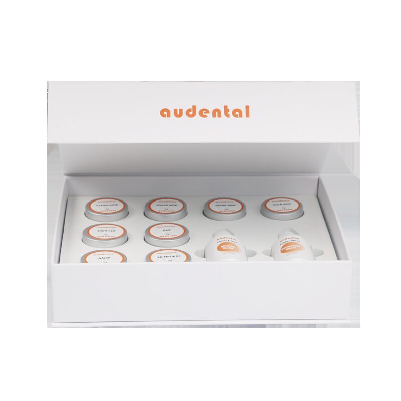 Apparecchiature di laboratorio dentale con set di pasta di macchia e di smalto che supportano il flusso di lavoro e la finitura estetica precisa per zirconia a contorno completo