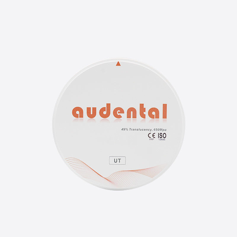 Blocco di zirconia dentale disponibile in VITA 16 sfumature e sfumature di candeggina con resistenza flessibile superiore a 600 MPa per e durevole