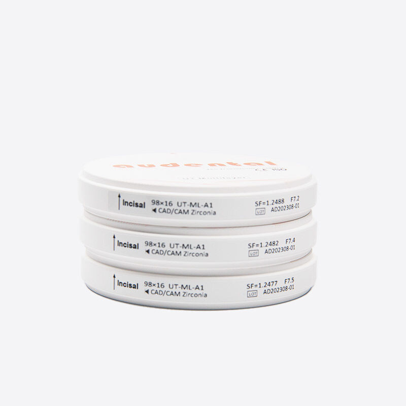 Blocco di zirconia a più strati che offre una resistenza equilibrata e una elevata traslucidità per le applicazioni dentali anteriori e posteriori