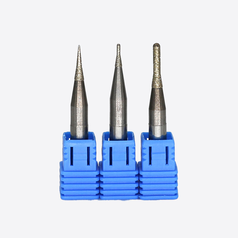 Fresatura di zirconia Bur strumento di fresatura rivestito di diamanti ottimizzato per la fresatura di ceramiche di vetro di zirconia PMMA e cera con finitura superficiale