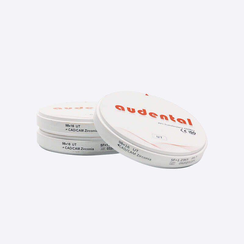 Blocco di zirconia dentale composizione ad alta purezza con ZrO2 HfO2 Y2O3 per prestazioni di sinterizzazione ed eccellente resistenza flessibile di 1350 MPa