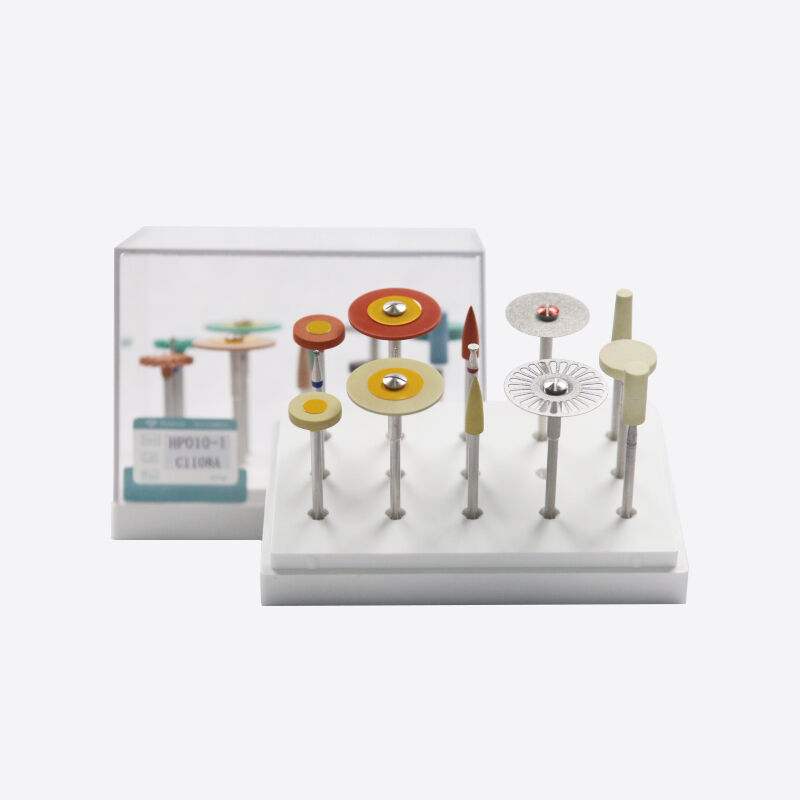 Kit di attrezzature per la fresatura e la lucidatura di diamanti per la raffinazione della superficie dentale di zirconia pmma e di cera