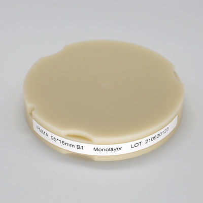 95 mm blocco di fresatura dentale PMMA Disco mono PMMA vuoto