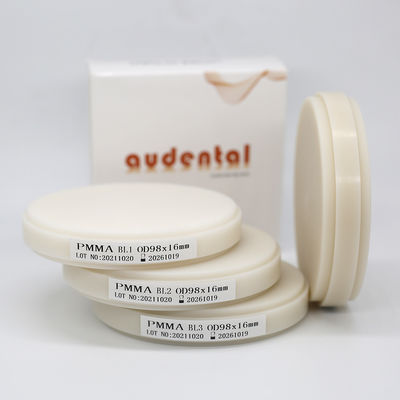 Multi strato PMMA Resina Puck Gomma Protesi dentale Base Blocchi dentali tessuto venoso Rosa Materiali di laboratorio CADCAM