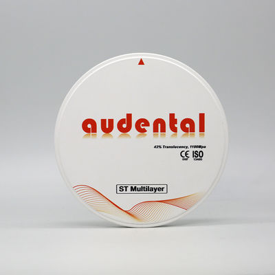 Audental 98 ST Dental Zirconia Block 1100MPA 43% TRANSLUCENCY Colore A1, A2, A3