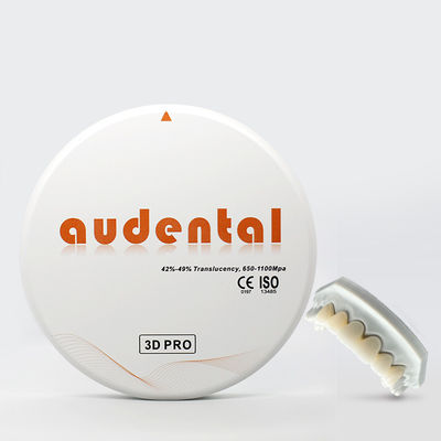 Dental Multilayer Zirconia Block per la fresatura CAD CAM 49% Traslucidità Bianco
