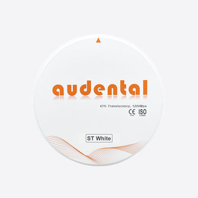 Ombra naturale Blocco di zirconia 1200Mpa Forza 43% Traslucidità Disponibile in 16 colori