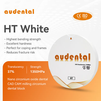 Dental High Strength Zirconia Block Audental HT Bianco 1350MPa per protesi complete