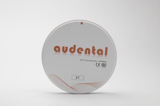 Audental ST Blocchi di zirconia per restauri dentali a arco intero Dischi bianchi bianchi fresatura CAD/CAM Materiale di laboratorio D forma 95mm