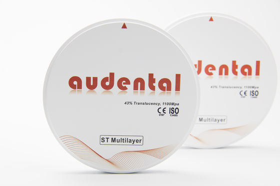 Laboratorio dentale Rapido trattamento ST Multilayer Zirconia in bianco Nessun colore necessario per il restauro
