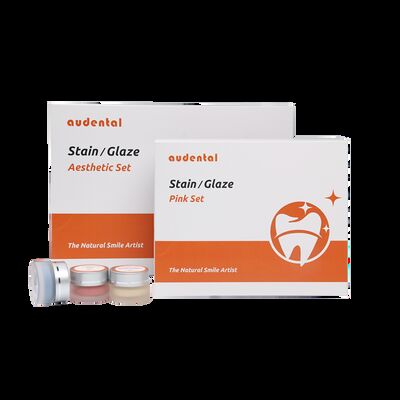 Dental Lab Equipment with stain and glaze paste sets that support workflow and precise esthetic finishing for full contour zirconia
