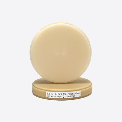 Dental Pmma Block Rosa A2 base dentale gomma ombra con resistenza flessibile 150Mpa e basso assorbimento dell'acqua per restauri dentali